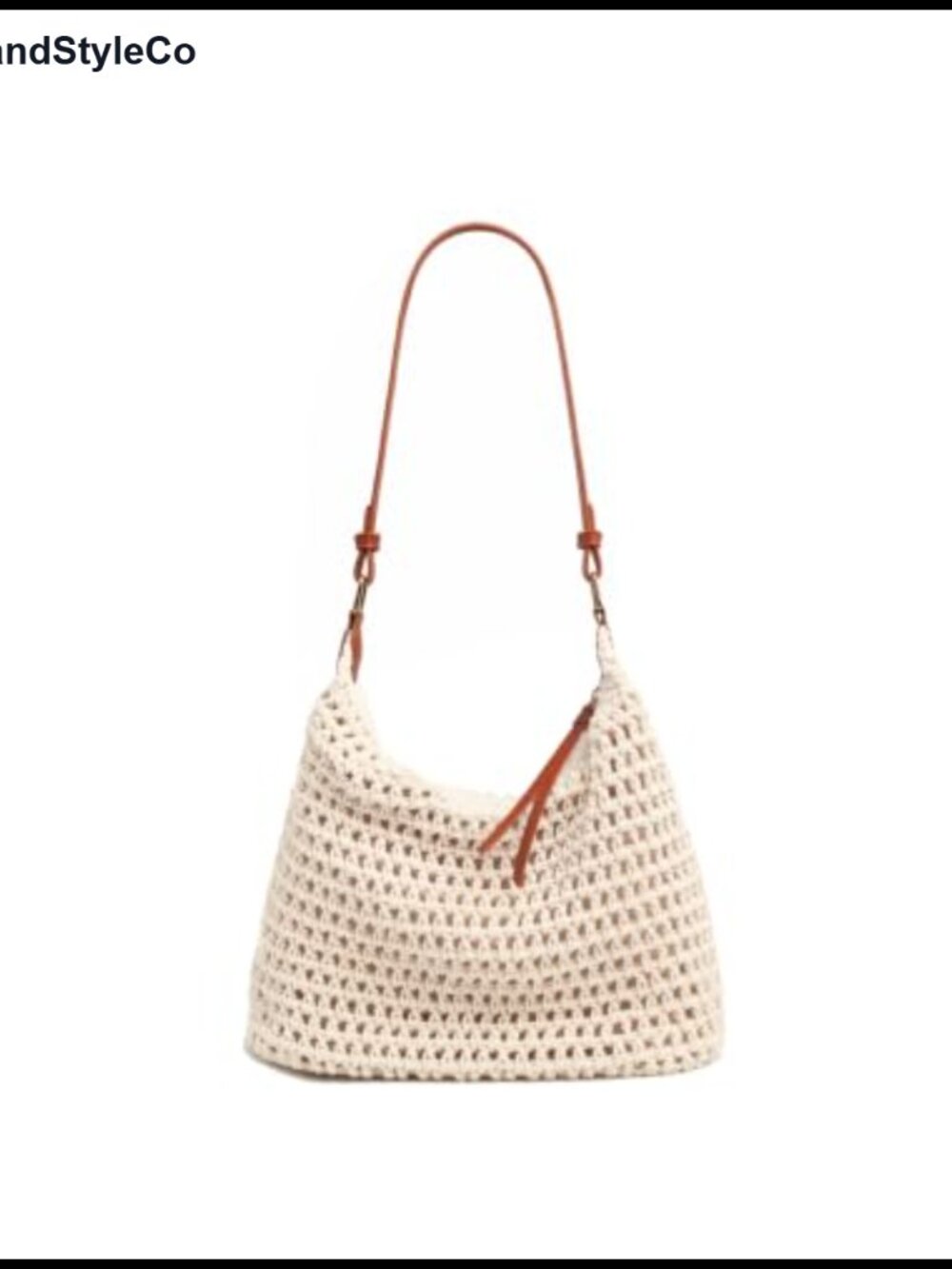 Handwoven Cotton Crochet String Bag Summer Beach Shoulder Bag